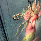 ヴィンテージフローラオウム女王デクページ 薄葉紙