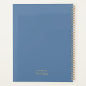 ヴィンテージフローラオレンジブルークリームボホワイルドフラワー プランナー手帳 (裏面)