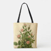 ヴィンテージフローラオレンジポンポンバラ自然植物学 トートバッグ (裏面)