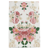 ヴィンテージフローラオン白 ミディアムペーパーバッグ (正面)