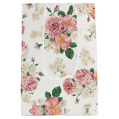 ヴィンテージフローラオン白 ミディアムペーパーバッグ (裏面)