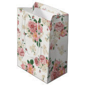 ヴィンテージフローラオン白 ミディアムペーパーバッグ (裏面アングル)