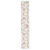 ヴィンテージフローラオン白 ロングテーブルランナー (正面)