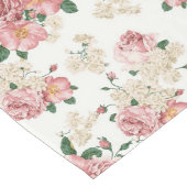 ヴィンテージフローラオン白 ロングテーブルランナー (コーナー)