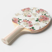 ヴィンテージフローラオン白 卓球ラケット (正面アングル)