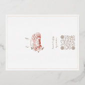 ヴィンテージフローラオーナメントバイオーウェンジョーンズクラシックズ 箔招待状ポストカード (裏面)