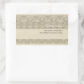 ヴィンテージフローラオーナメントCC0665アドレスステッカー 長方形シール (バッグ)