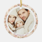 ヴィンテージフローラカスタマイズ可能な平型セラミック装飾体 セラミックオーナメント (正面)