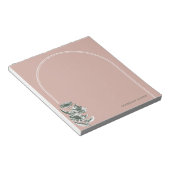 ヴィンテージフローラカスタムアーチメモ帳 – ピンク ノートパッド (アングル)