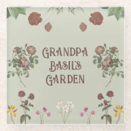 ヴィンテージフローラカスタムディスプレイガーデン ガラスコースター