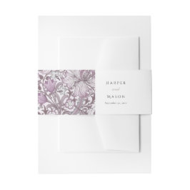 ヴィンテージフローラカスタムリリーモリス 招待状ベリーバンド