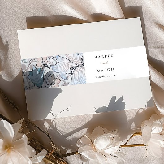 ヴィンテージフローラカスタムリリーモリス 招待状ベリーバンド