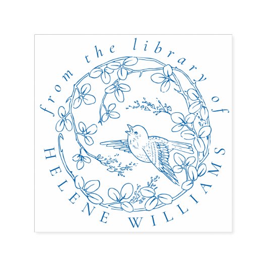 ヴィンテージフローラカスタム図書室 セルフインキングスタンプ (デザイン)