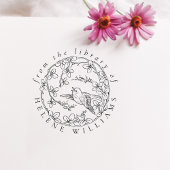 ヴィンテージフローラカスタム図書室 セルフインキングスタンプ