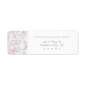 ヴィンテージフローラカスタム差出人住所リリーモリス ラベル (正面)