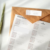 ヴィンテージフローラカスタム差出人住所リリーモリス ラベル