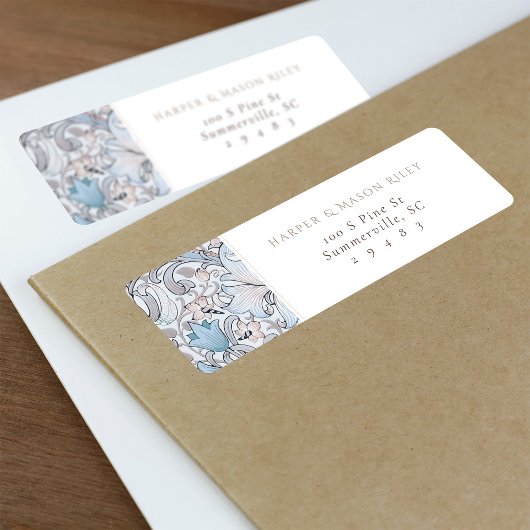 ヴィンテージフローラカスタム差出人住所リリーモリス ラベル