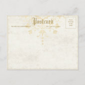 ヴィンテージフローラカスタム文字はがき ポストカード (裏面)