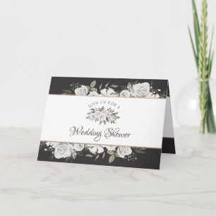 ヴィンテージフローラカップルのウェディングシャワー 招待状