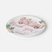 ヴィンテージフローラカボチャのトラック赤ちゃんシャワー ペーパープレート (アングル)