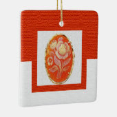 ヴィンテージフローラカメオマザーズデイ セラミックオーナメント (右)