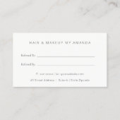 ヴィンテージフローラカメラ写真が友達を参照 名刺 (裏面)