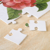 ヴィンテージフローラカメリアダッフォディルフラワーズバイルドゥート ジグソーパズル (側面)