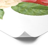 ヴィンテージフローラカメリアダッフォディルフラワーズバイルドゥート ポスター (角)