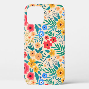 ヴィンテージフローラカラフル小花。 iPhone 12ケース