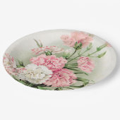 ヴィンテージフローラカーネーションズガーデンパーティー紙プレート ペーパープレート (アングル)