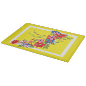 ヴィンテージフローラガラス切断板 カッティングボード (角)