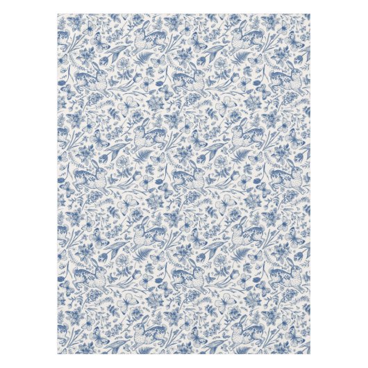 ヴィンテージフローラガーデンバニー蝶イースター テーブルクロス (正面)