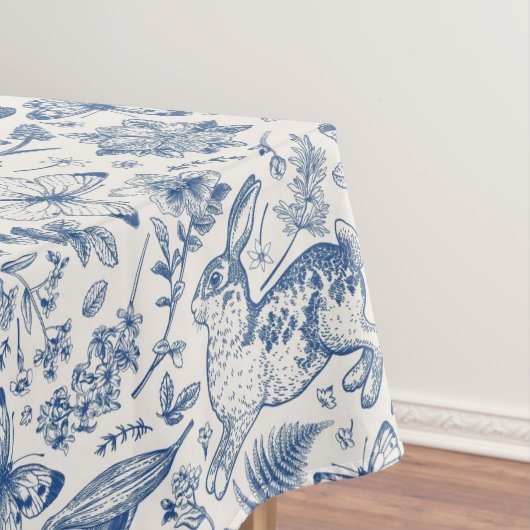 ヴィンテージフローラガーデンバニー蝶イースター テーブルクロス (インサイチュ)