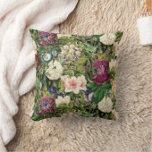 ヴィンテージフローラガーデンパターン クッション (ブランケット)