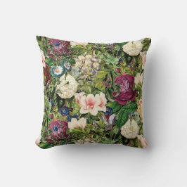 ヴィンテージフローラガーデンパターン クッション