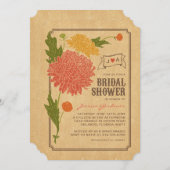ヴィンテージフローラガーデンパーティーブライダルシャワー招待状 招待状 (正面/裏面)
