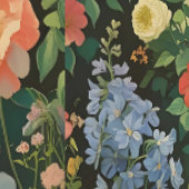 ヴィンテージフローラガーデンピールアンドスティック 壁紙 (縫い目)