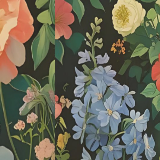 ヴィンテージフローラガーデンピールアンドスティック 壁紙 (縫い目)