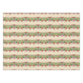 ヴィンテージフローラガーデンフラワー花びらグリーンピンク テーブルクロス (正面(横))