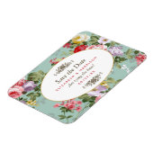 ヴィンテージフローラガーデンボタニカルセーブ日付 マグネット (左側)