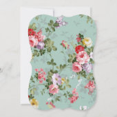 ヴィンテージフローラガーデンボタニカル婚約パーティ 招待状 (裏面)