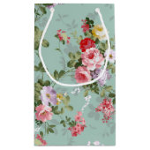 ヴィンテージフローラガーデンボタニカル結婚式の引き出物 スモールペーパーバッグ (裏面)