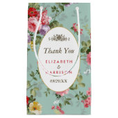 ヴィンテージフローラガーデンボタニカル結婚式の引き出物 スモールペーパーバッグ (正面)