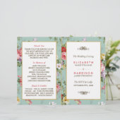 ヴィンテージフローラガーデンボタニカル結婚式 プログラム (スタンド正面)