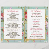 ヴィンテージフローラガーデンボタニカル結婚式 プログラム (裏面)