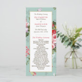 ヴィンテージフローラガーデンボタニカル結婚式 プログラム (スタンド正面)