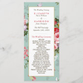 ヴィンテージフローラガーデンボタニカル結婚式 プログラム (正面)