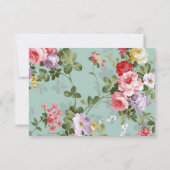 ヴィンテージフローラガーデンボタニッ結婚クス 出欠カード (裏面)