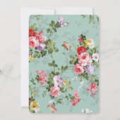 ヴィンテージフローラガーデンボタニッ結婚クス 招待状 (裏面)