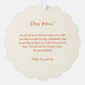 ヴィンテージフローラガーデンマザーズデイ オーナメントカード (裏面)